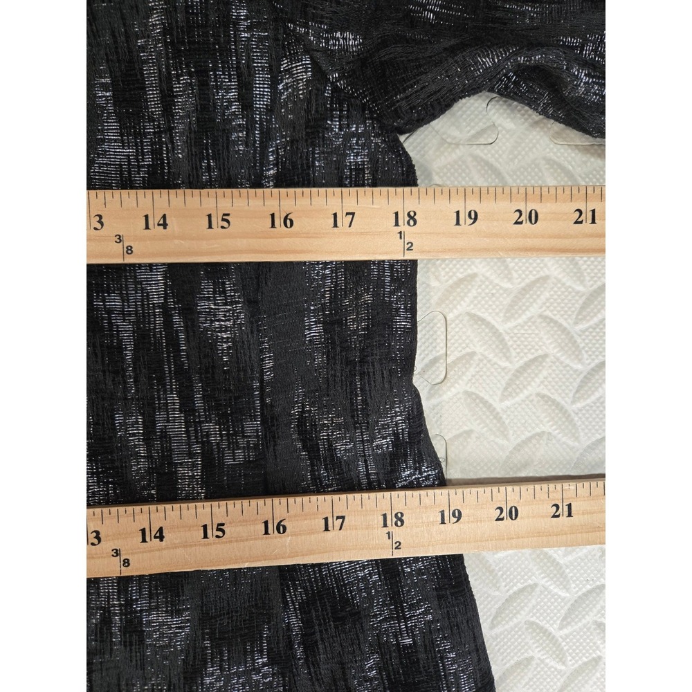Eileen Fisher PP Petite Black Silver Ikat Jacquard Kimono Jacket 3/4 Sleeve - Picture 10 of 11